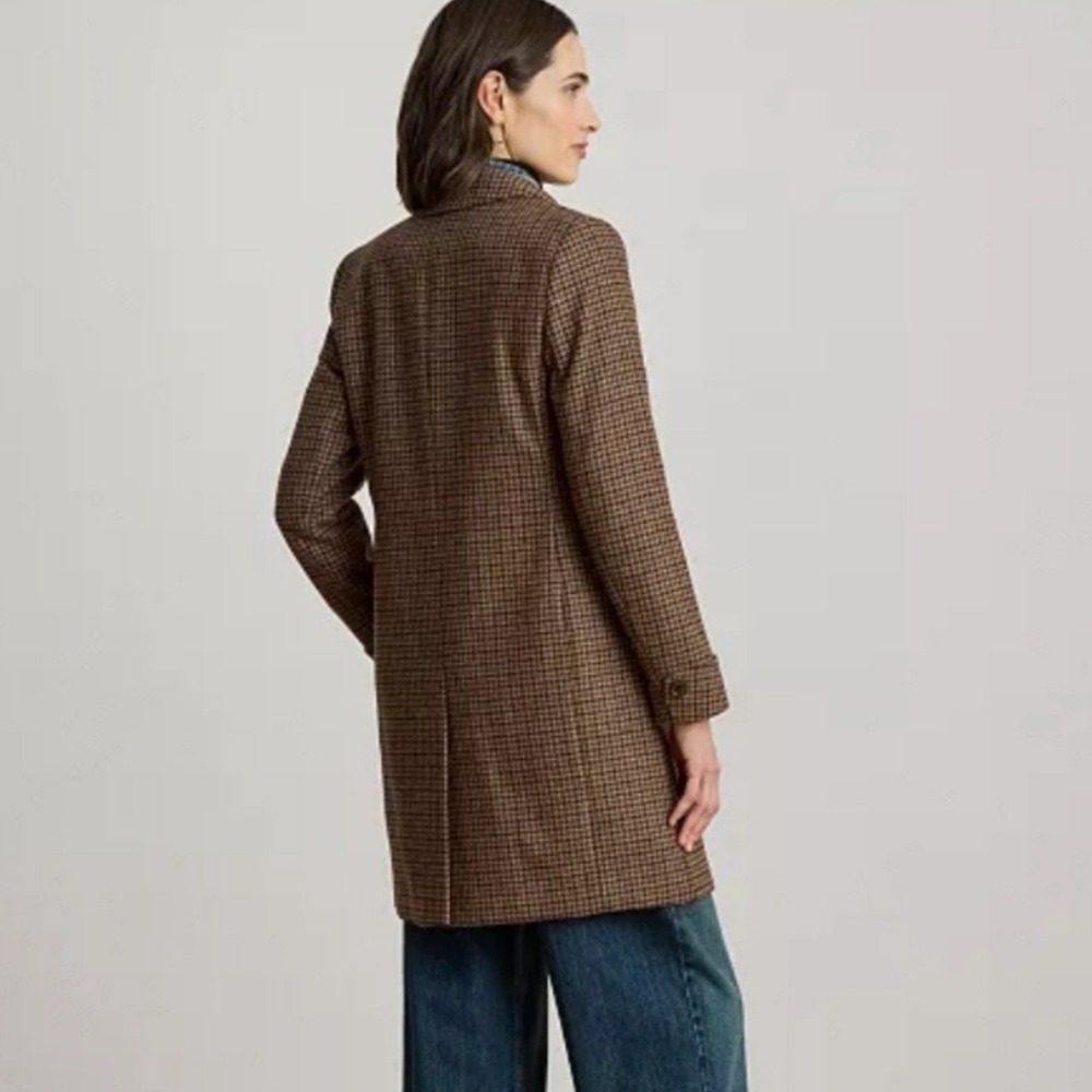 Lauren Ralph Lauren NWT SZ 4 Classic Wool Blend Herringbone Pattern Coat Jacket‎ - Picture 4 of 16